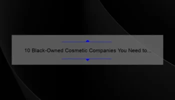 10 Black-Owned Cosmetic Companies You Need to Know About: A Story of Empowerment and Beauty [Solving the Problem of Limited Representation]