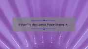 5 Must-Try Mac Lipstick Purple Shades: A Beauty Blogger’s Personal Experience [Plus Tips on How to Choose the Right Shade]