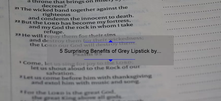 5 Surprising Benefits of Grey Lipstick by MAC: A Beauty Blogger’s Personal Experience [Including Tips and Tricks for Application]