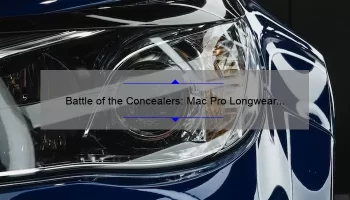 Battle of the Concealers: Mac Pro Longwear vs Studio Fix