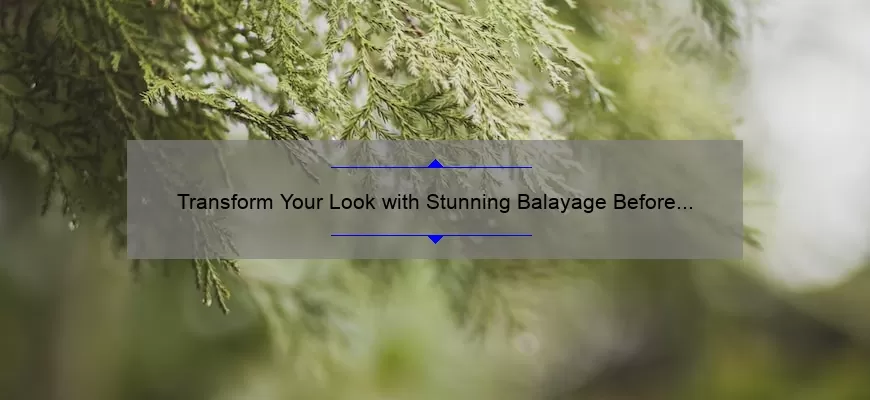 Transform Your Look with Stunning Balayage Before and After Results