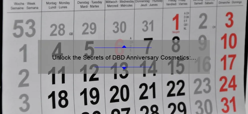 Unlock the Secrets of DBD Anniversary Cosmetics: A Personal Story and Practical Guide [2021 Stats Included]
