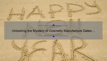 Unlocking the Mystery of Cosmetic Manufacture Dates: A Personal Story and Expert Tips [2021 Statistics and Solutions]